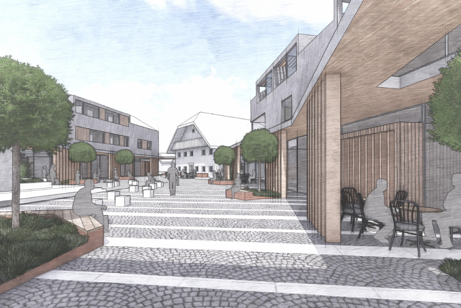 Grödig Ortsmitte Wettbewerb von Jürgen MATZER Architekten