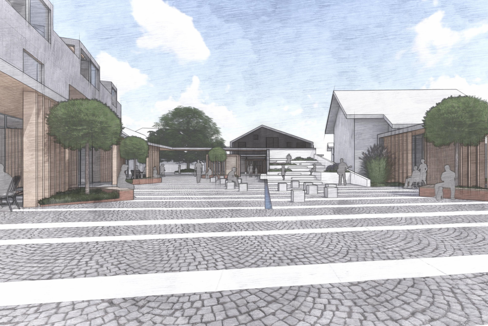 Grödig Ortsmitte Wettbewerb von Jürgen MATZER Architekten